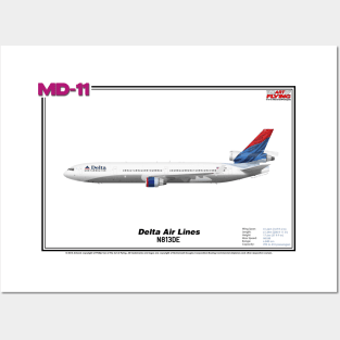 McDonnell Douglas MD-11 - Delta Air Lines (Art Print) Posters and Art